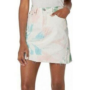 Levi’s Hi Rise Deconstructed Skirt Tie Dye Denim